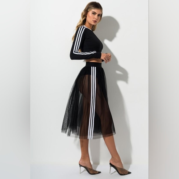 NWOT Adidas Original Midi Ballerina Tutu Tulle Skirt size S - Picture 1 of 11